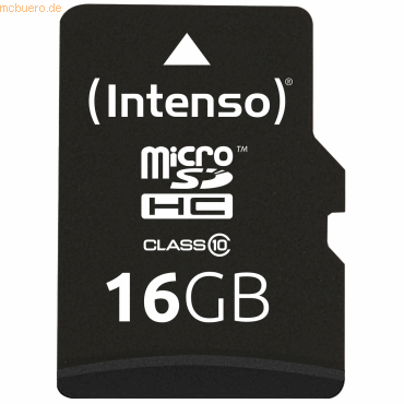 Intenso International Intenso 16GB microSDHC Class 10 + SD-Adapter von Intenso International