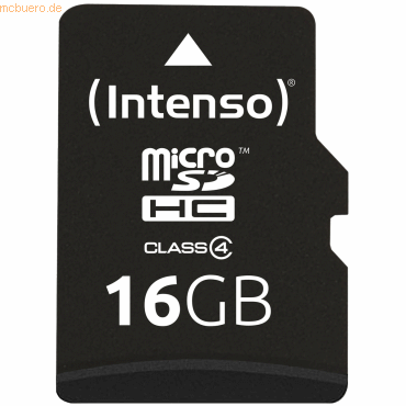 Intenso International Intenso 16GB microSDHC Class 4 + SD-Adapter von Intenso International