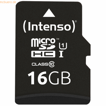 Intenso International Intenso 16GB microSDHC Class10 UHS-I Premium + S von Intenso International