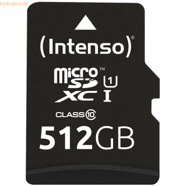 Intenso International Intenso 512GB microSDXC Class10 UHS-I Premium + von Intenso International