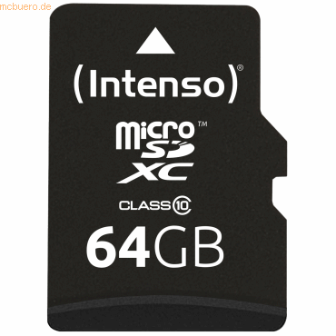 Intenso International Intenso 64GB microSDXC Class 10 + SD-Adapter von Intenso International