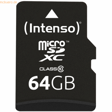 Intenso International Intenso 64GB microSDXC Class 10 + SD-Adapter von Intenso International