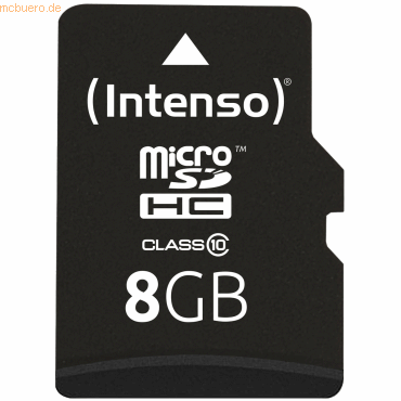 Intenso International Intenso 8GB microSDHC Class 10 + SD-Adapter von Intenso International