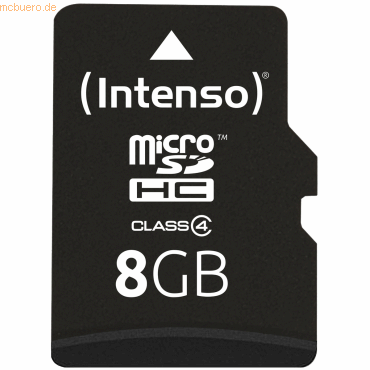 Intenso International Intenso 8GB microSDHC Class 4 + SD-Adapter von Intenso International