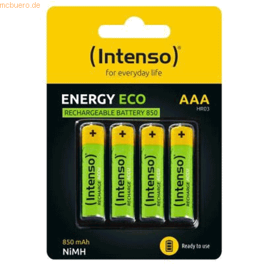 Intenso International Intenso Batteries Rechargeable Eco AAA HR03 850m von Intenso International