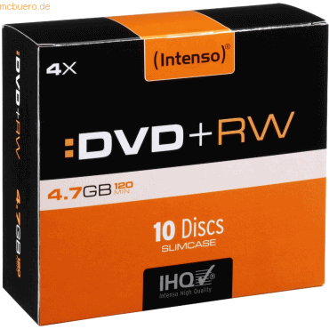 Intenso International Intenso DVD+RW 4,7GB 4x Speed Rewritable Slim Ca von Intenso International