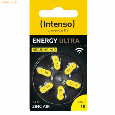 Intenso International Intenso Hörgeräte Batterien | Zink-Luft A10 6er von Intenso International