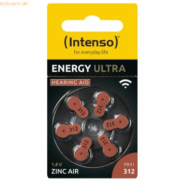 Intenso International Intenso Hörgeräte Batterien | Zink-Luft A312 6er von Intenso International