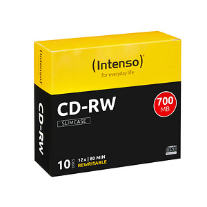 10 Intenso CD-RW 700 MB wiederbeschreibbar von Intenso