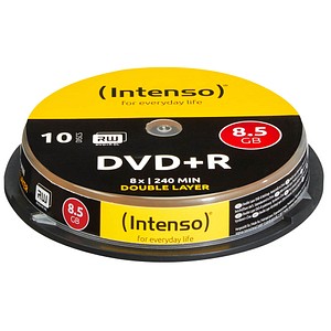 10 Intenso DVD+R 8,5 GB Double Layer von Intenso