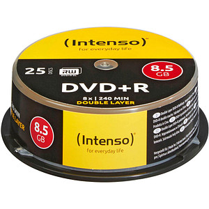 25 Intenso DVD+R 8,5 GB Double Layer von Intenso