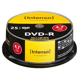 25 Intenso DVD-R 4,7 GB von Intenso