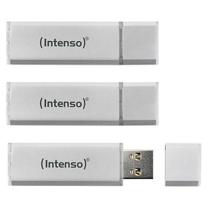 3 Intenso USB-Sticks Alu Line silber 16 GB von Intenso
