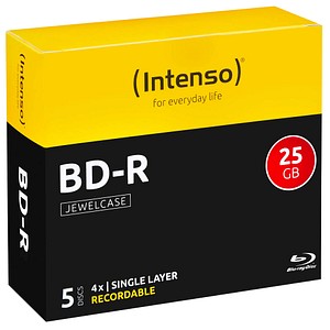 5 Intenso Blu-ray BD-R 25 GB von Intenso