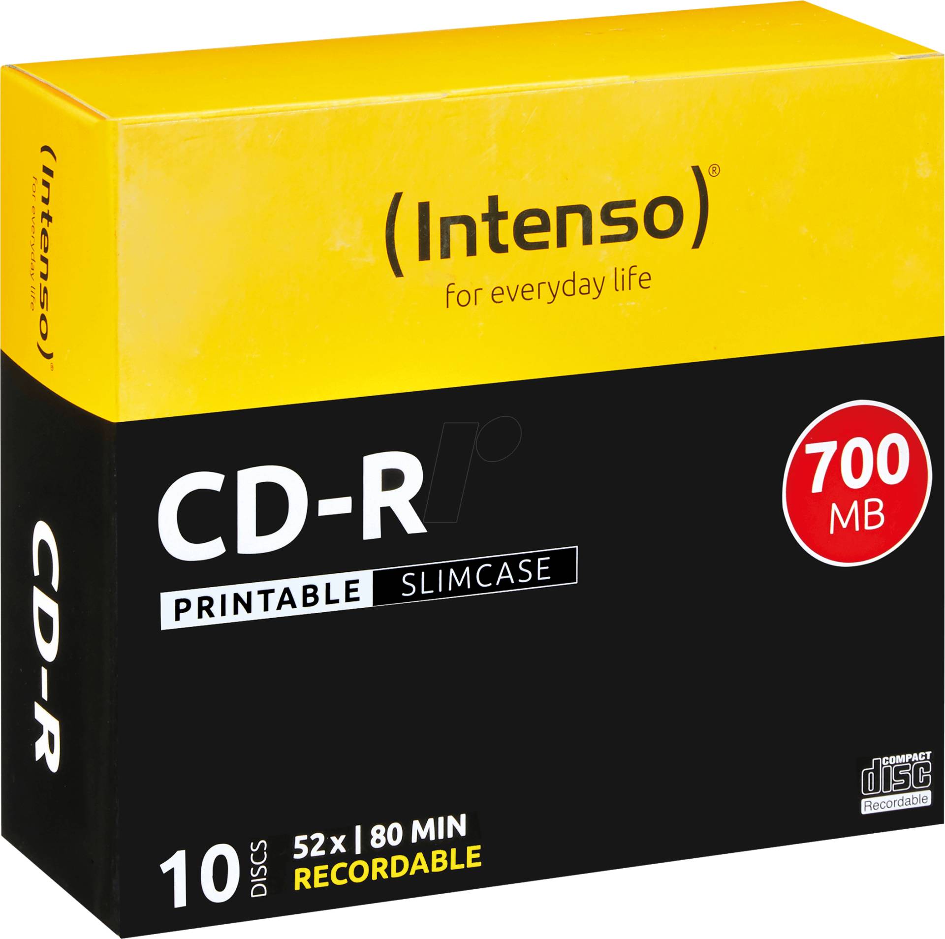 CD 8010 INT-P - Intenso CD-R / 700MB / bedruckbar / 10-er von Intenso