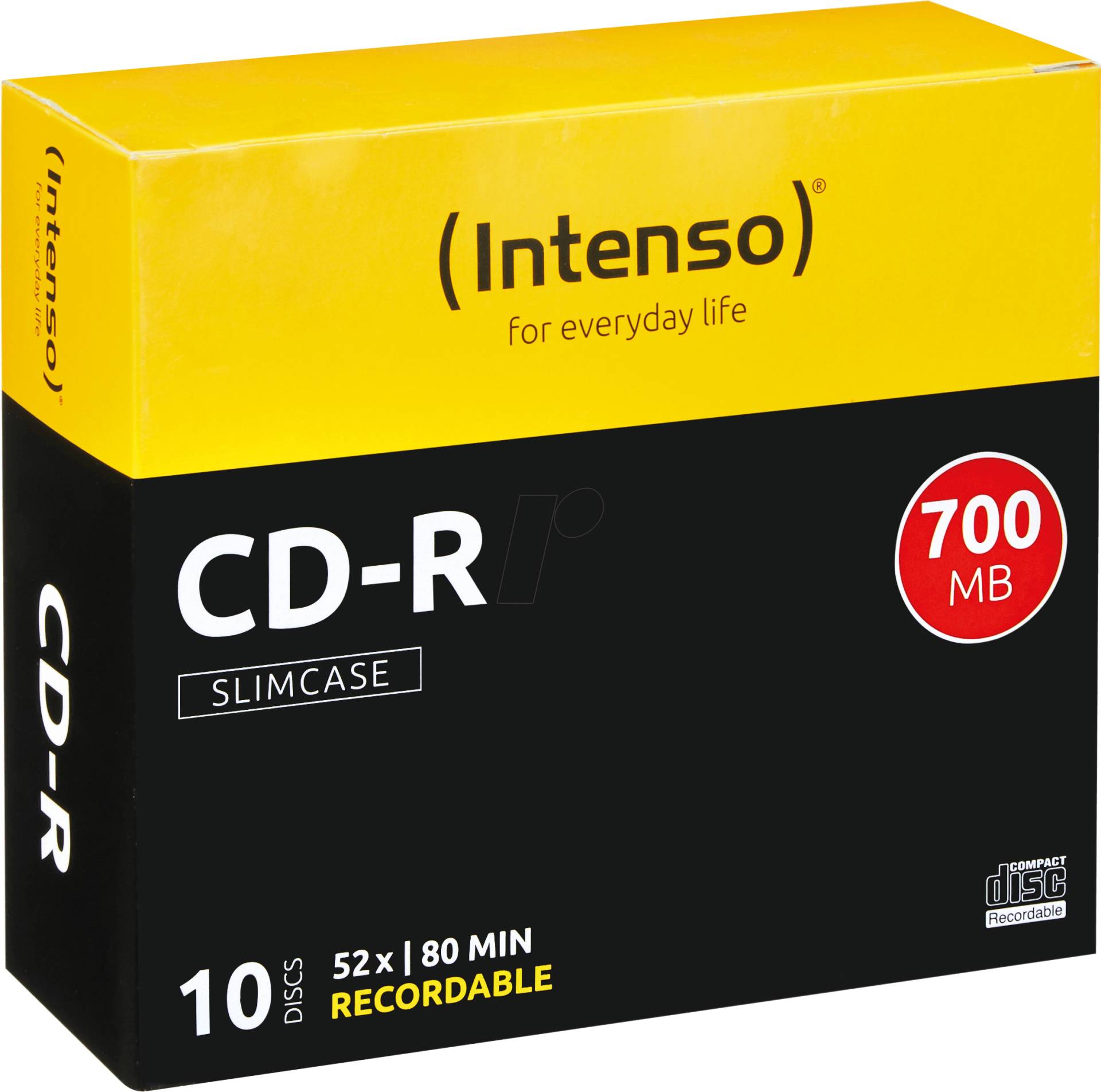 CD 8010 INT-S - Intenso CD-R 700 MB/80 min, 10-er SlimCase von Intenso