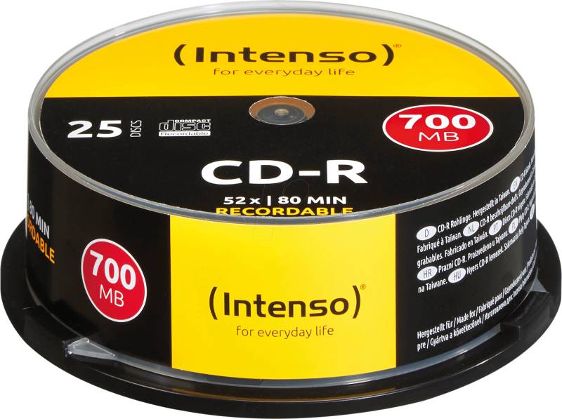 CD 8025 INT - Intenso CD-R 700MB/80min, 25-er CakeBox von Intenso