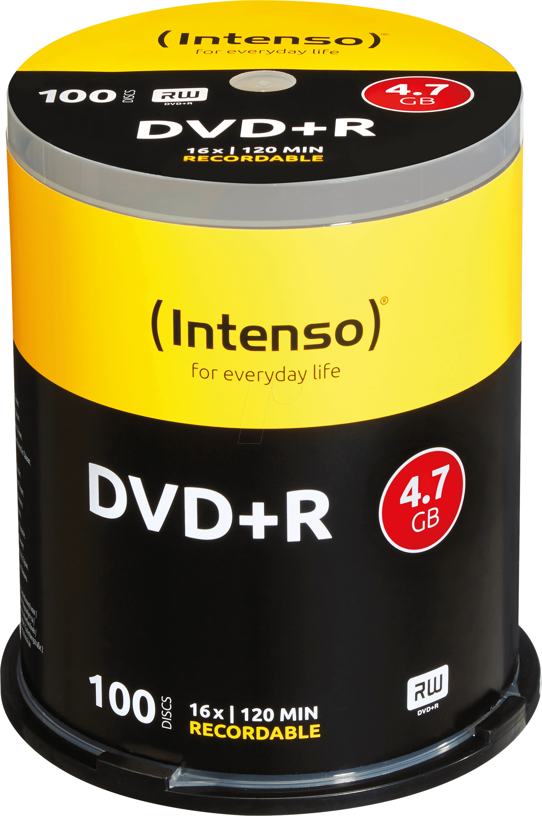 DVD+R4,7 INT100 - Intenso DVD+R 4,7GB, 100-er CakeBox von Intenso