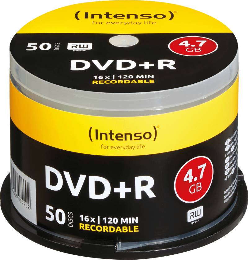 DVD+R4,7 INT50 - Intenso DVD+R 4,7GB, 50-er CakeBox von Intenso