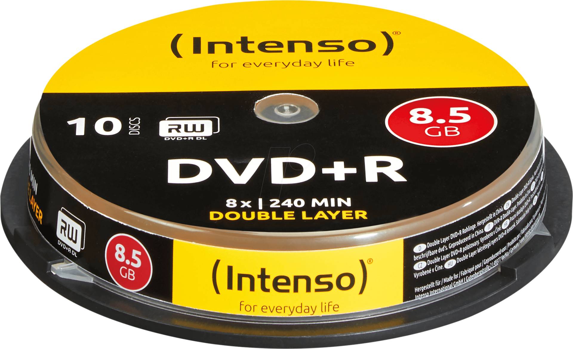 DVD+R8,5 INT10 - Intenso DVD+R 8,5GB, 10er Pack, DoubleLayer von Intenso
