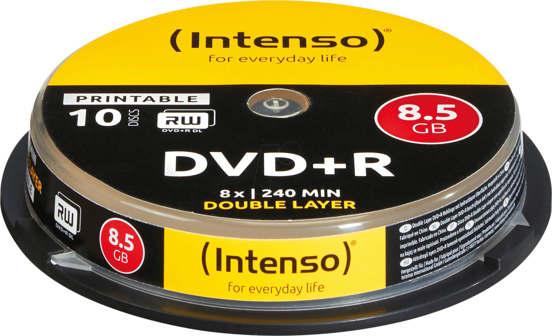 DVD+R8,5 INT10P - Intenso DVD+R 8,5GB, 10-er, DoubleLayer, Print von Intenso