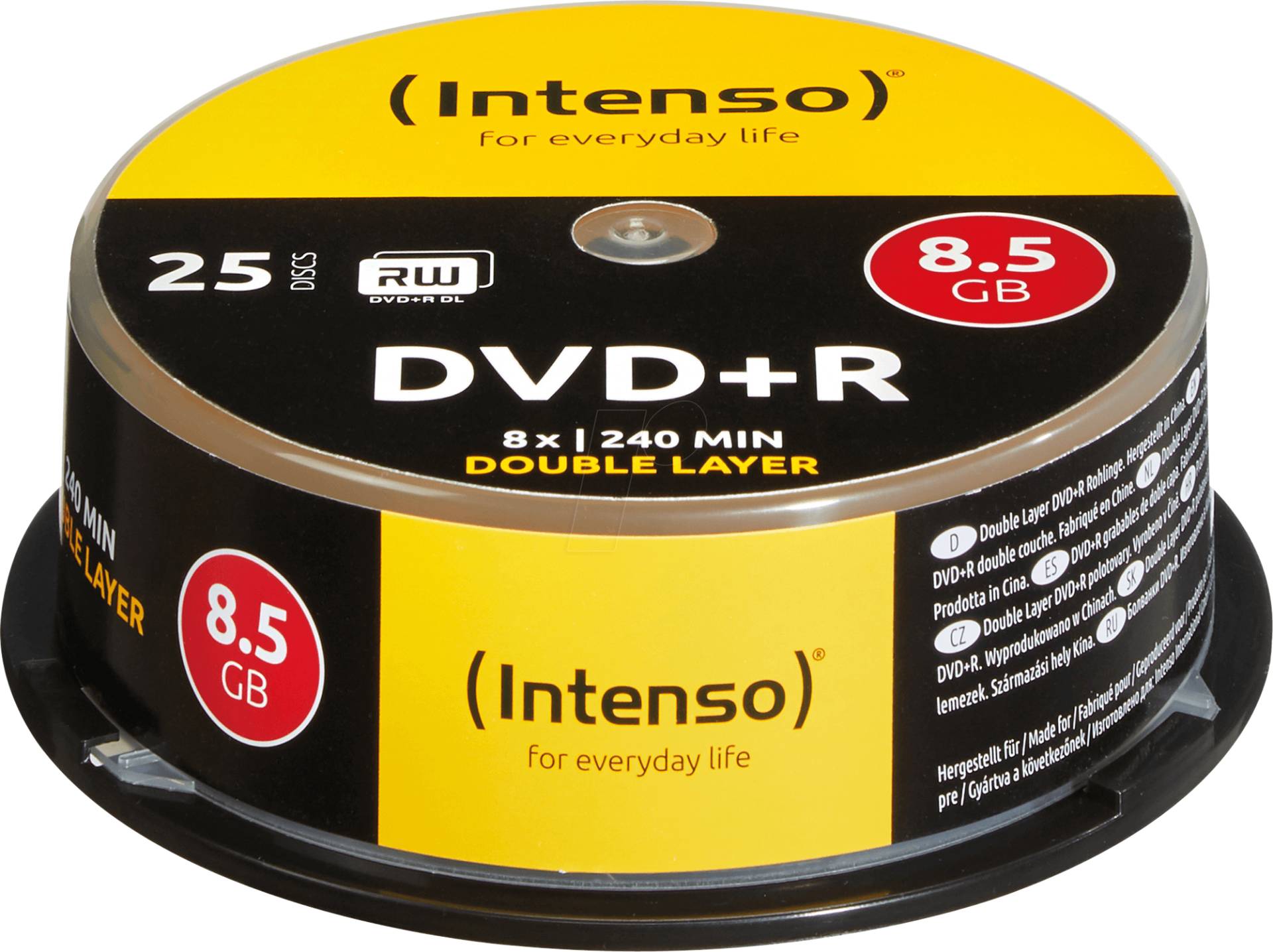 DVD+R8,5 INT25 - Intenso DVD+R 8,5GB, 25er Pack, DoubleLayer von Intenso