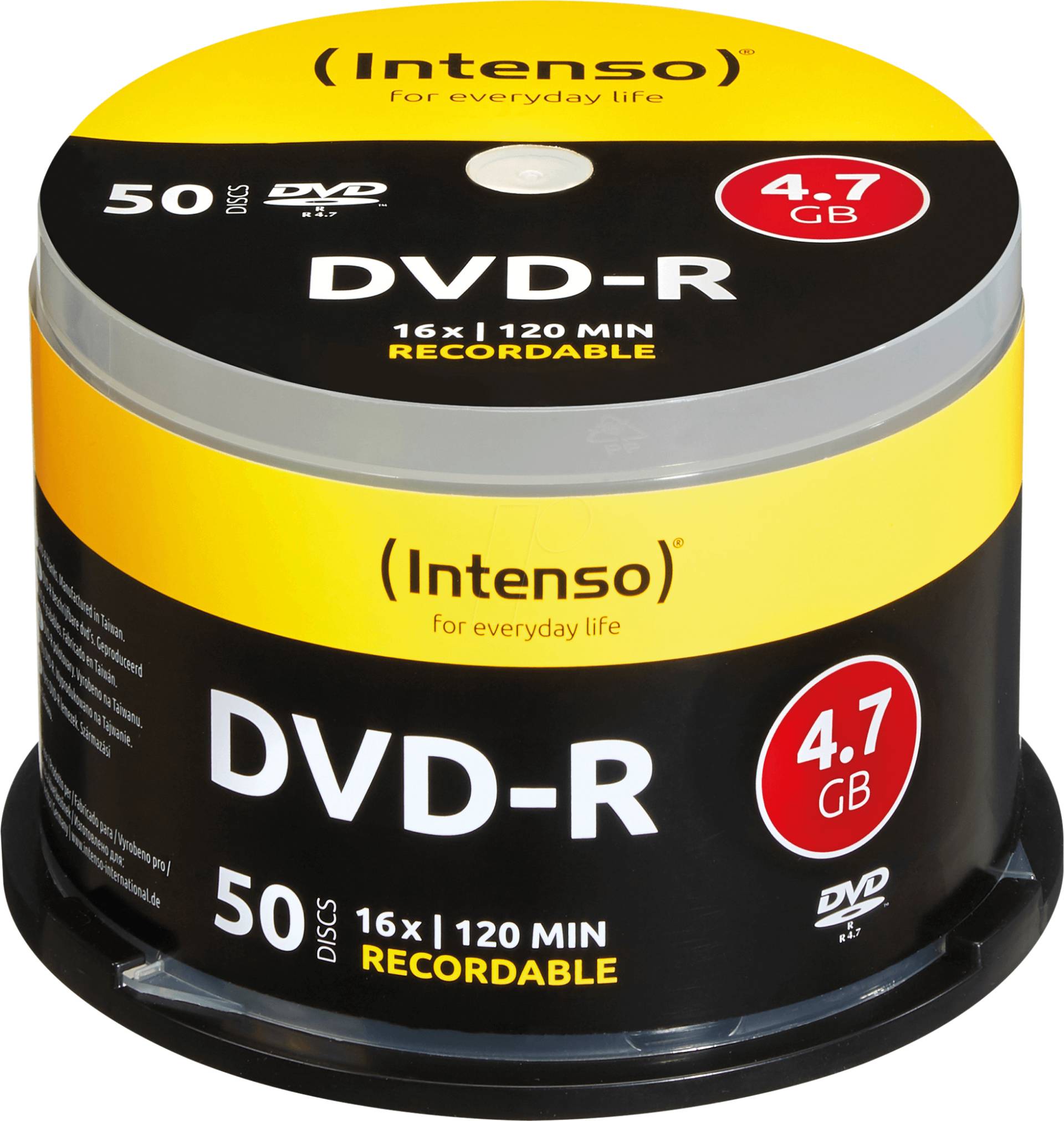 DVD-R4,7 INT50 - Intenso DVD-R 4,7GB, 50-er Cakebox von Intenso