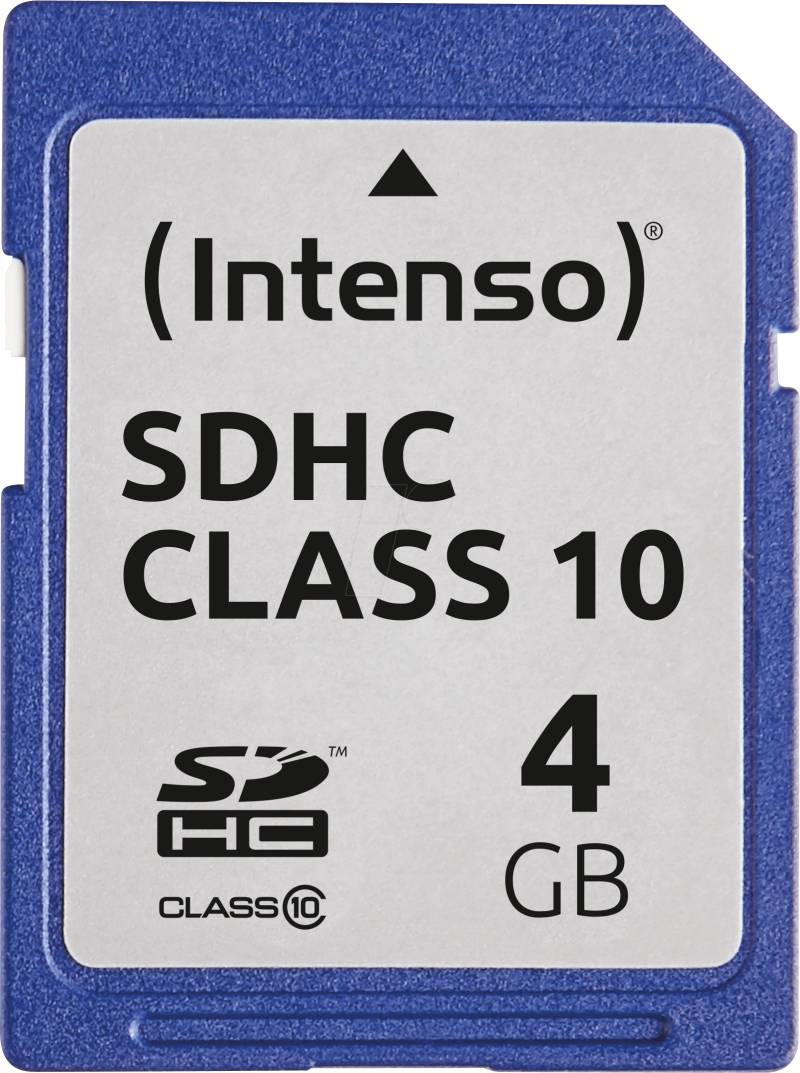 INTENSO 3411450 - SDHC-Speicherkarte 4GB, Intenso Class 10 von Intenso