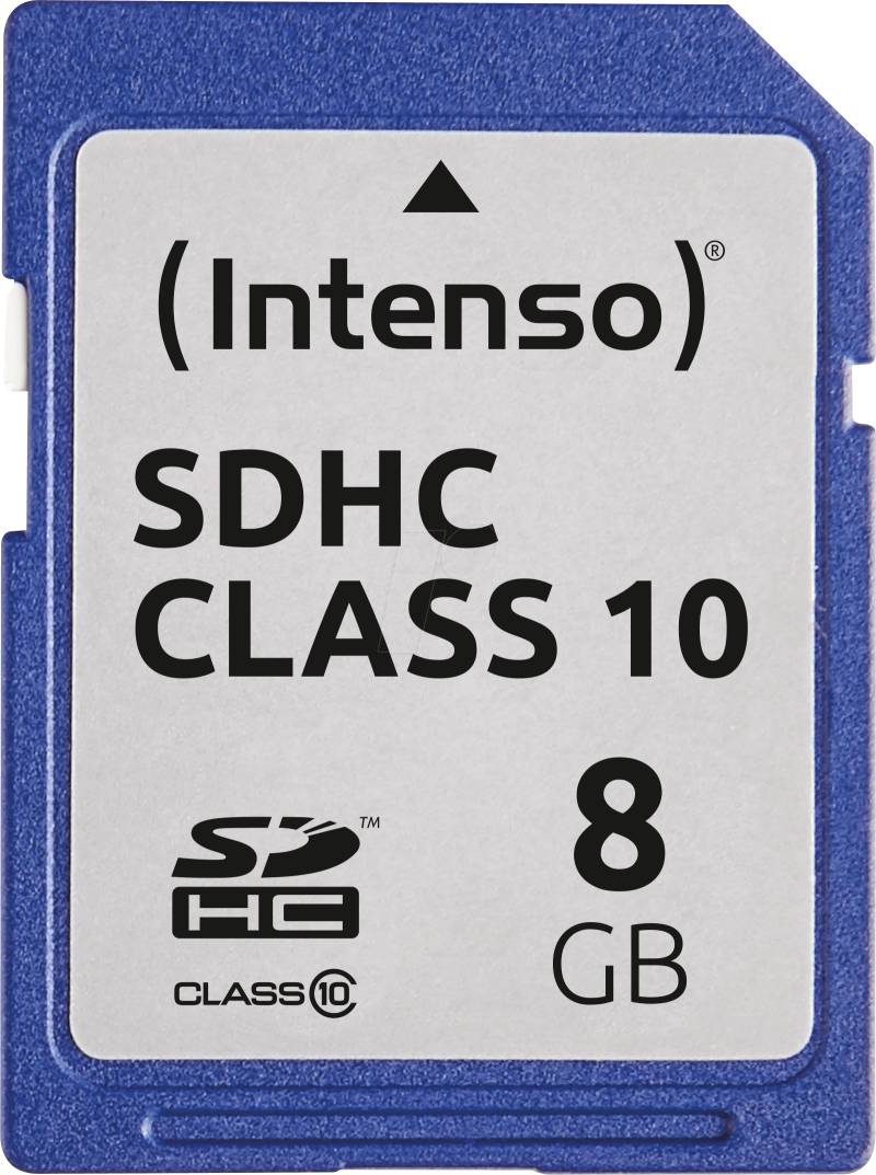 INTENSO 3411460 - SDHC-Speicherkarte 8GB, Intenso Class 10 von Intenso