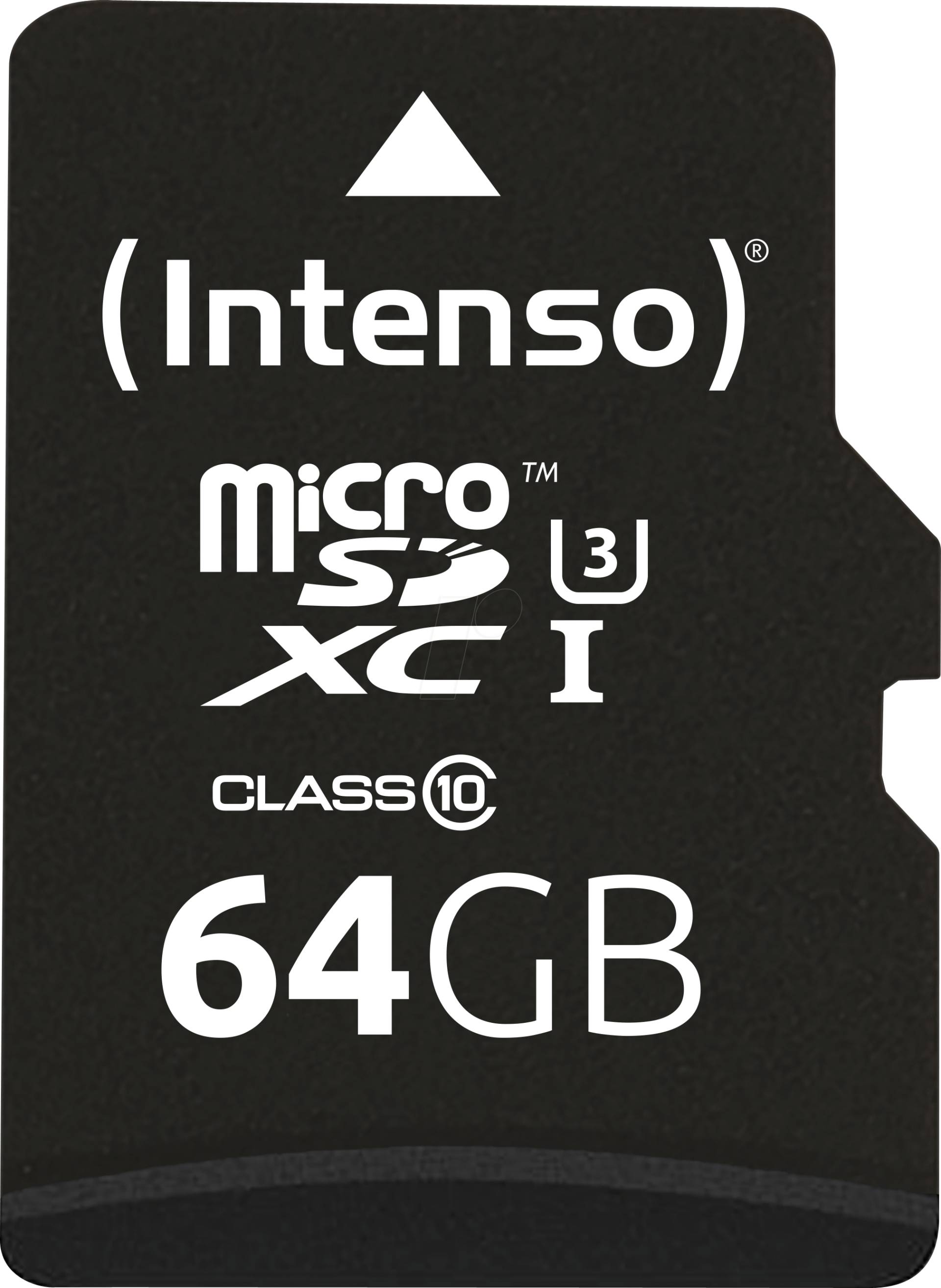 INTENSO 3433490 - MicroSDXC-Speicherkarte 64GB, Intenso UHS-I Professional INTENSO 3433490 - MicroSDXC-Speicherkarte 64GB, Intenso UHS-I Professional von Intenso