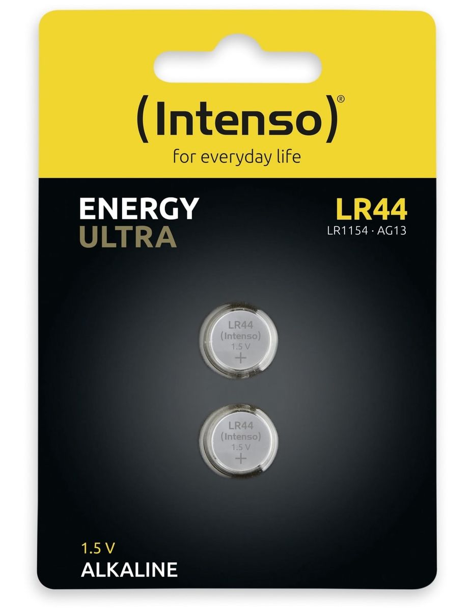 INTENSO Alkaline-Knopfzelle LR44, 2 Stück von Intenso