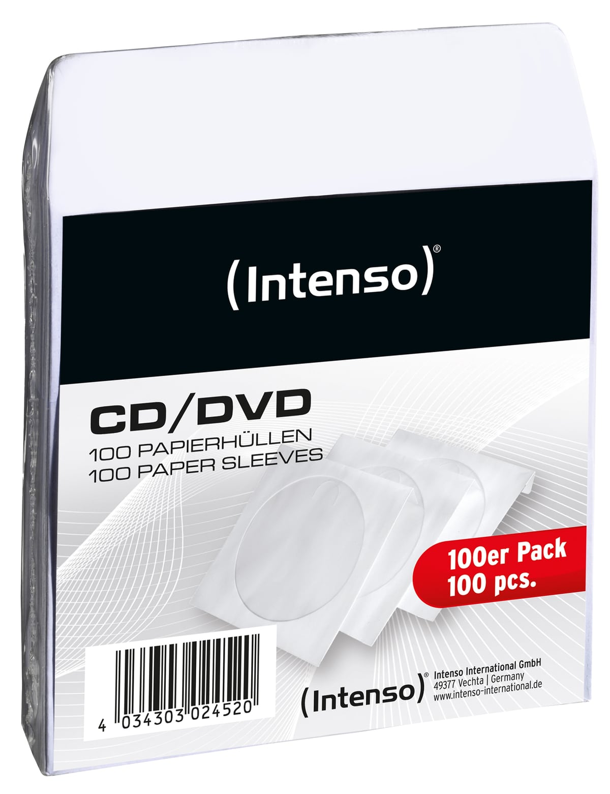 INTENSO CD-/DVD-Papierschutzhülle 100er Pack von Intenso