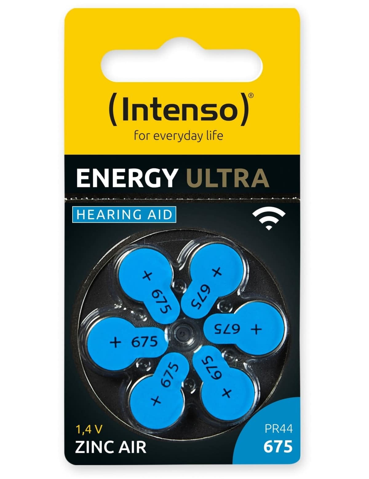 INTENSO Hörgeräte-Batterie Energy Ultra A 675, 6 Stück, blau von Intenso