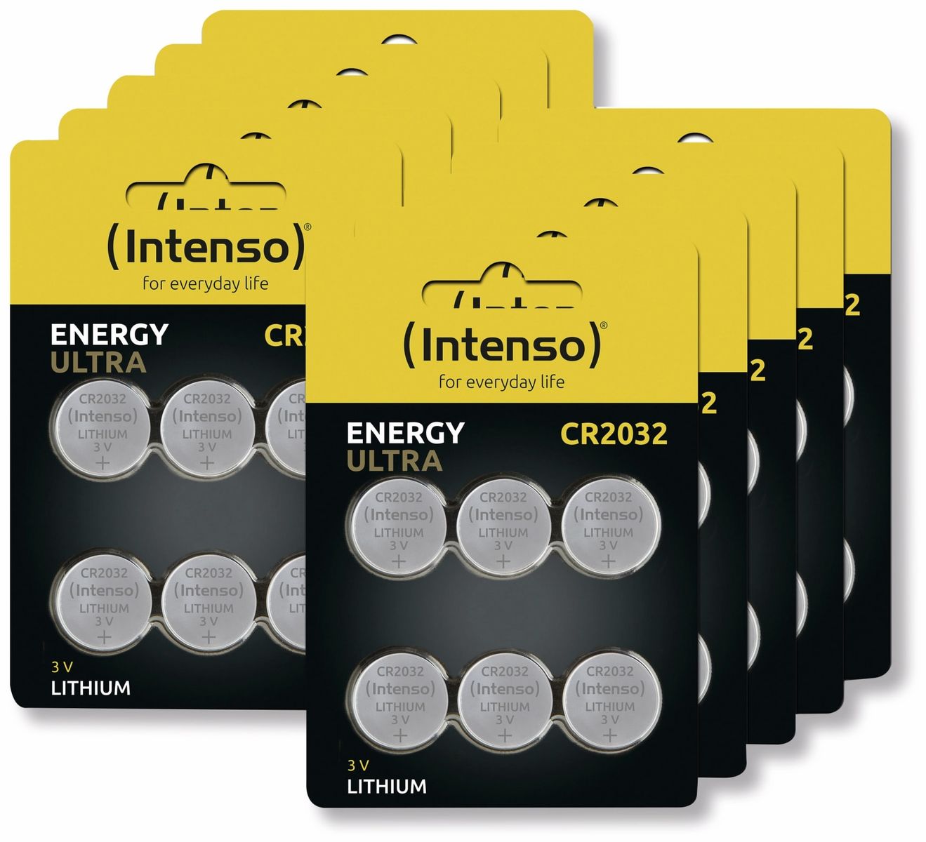 INTENSO Lithium-Knopfzellen-Set CR2032, 60er-Set von Intenso