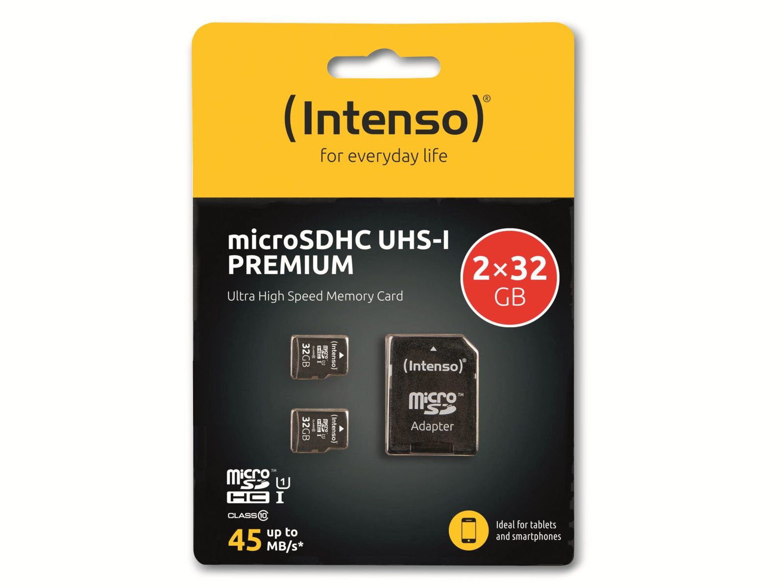 INTENSO Micro SDHX-Card 3423482, 2x 32 GB, Class 10 von Intenso