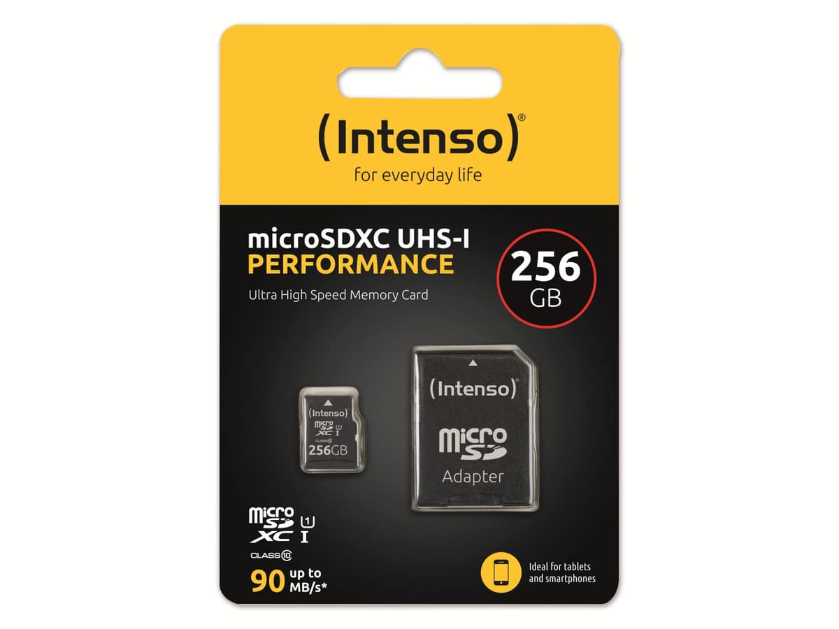 INTENSO MicroSD-Card Performance Line, 3424492, 256GB von Intenso