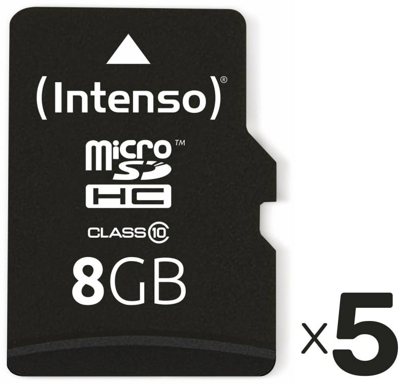INTENSO MicroSDHC Card 3413460, 8 GB 5er Pack von Intenso