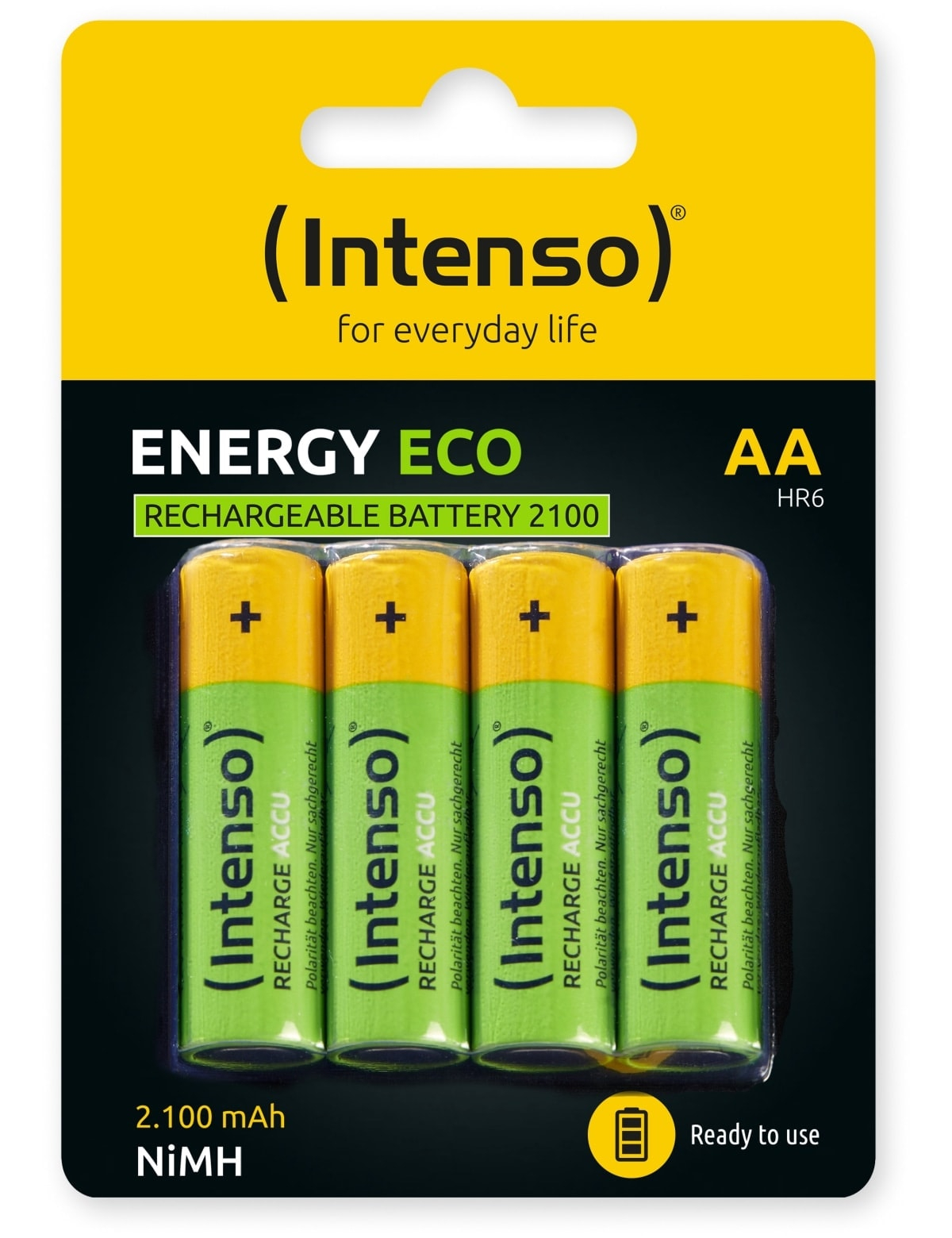 INTENSO NiMH-Akku AA HR6, 2100 mAh, 4 Stück von Intenso