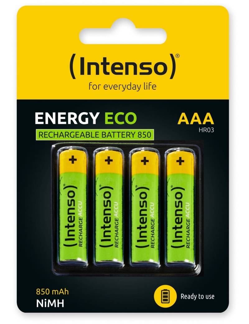 INTENSO NiMH-Akku AAA HR03, 850 mAh, 4 Stück von Intenso