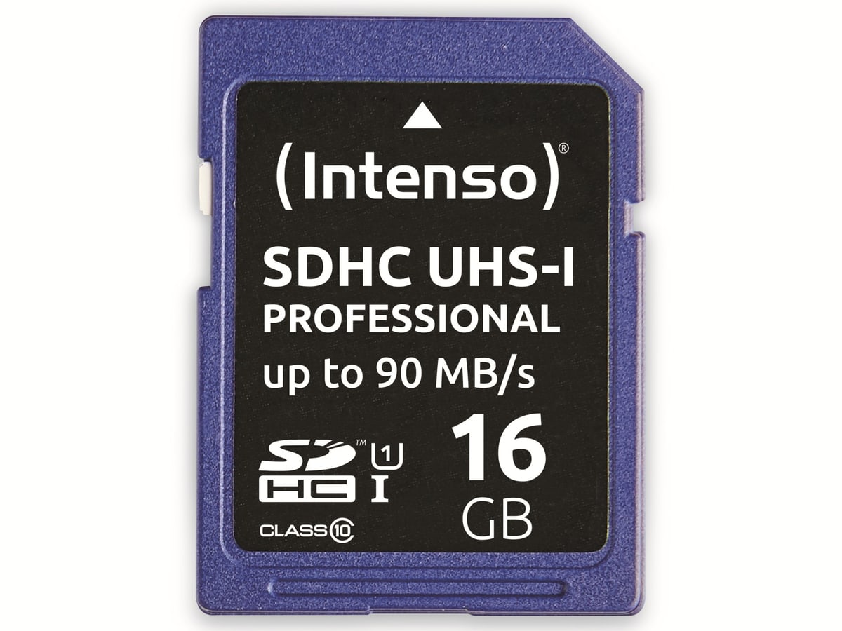 INTENSO SDHC Card 3431470, 16 GB, Class 10, UHS-I von Intenso