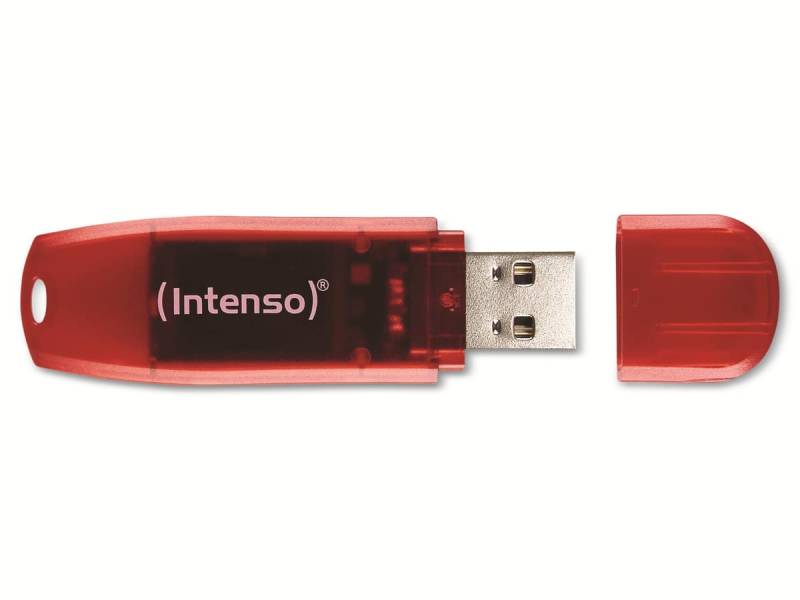 INTENSO USB-Stick Rainbow Line 3502491 USB 2.0 128GB rot/transparent von Intenso