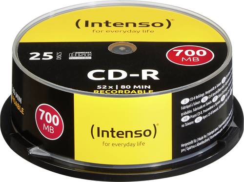Intenso 1001124 CD-R 80 Rohling 700 MB 25 St. Spindel von Intenso