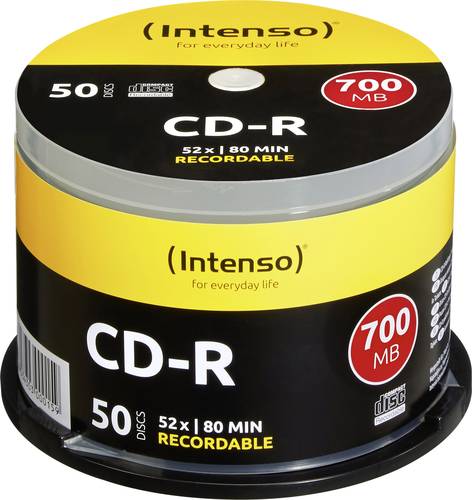 Intenso 1001125 CD-R 80 Rohling 700 MB 50 St. Spindel von Intenso