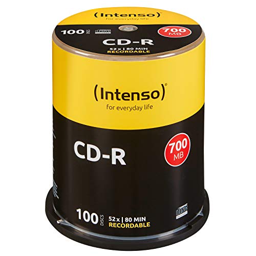 Intenso 1001126 CD-R 100er Spindel 700MB 52x Speed CD-Rohlinge von Intenso