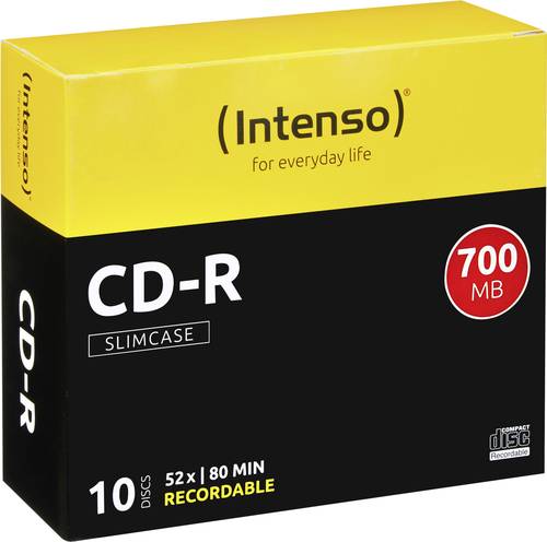 Intenso 1001622 CD-R 80 Rohling 700 MB 10 St. Slimcase von Intenso