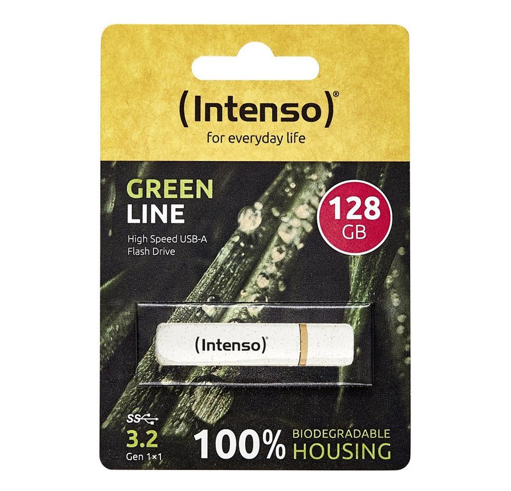 Intenso 128 GB, Green Line, Beige/Braun (3540491) USB-Stick USB-Stick von Intenso