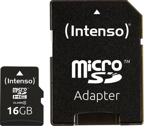 Intenso 16GB Micro SDHC-Card microSDHC-Karte 16GB Class 4 inkl. SD-Adapter von Intenso