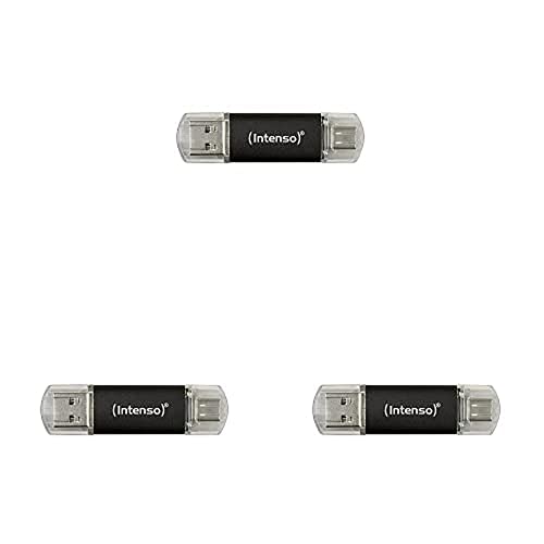 Intenso 3539490 Twist Line 64 GB - Dual USB-Stick 3.2 Gen 1x1, USB-C & USB-A, 70MB/s, Anthrazit, 3er Pack Intenso 3539490 Twist Line 64 GB - Dual USB-Stick 3.2 Gen 1x1, USB-C & USB-A, 70MB/s, Anthrazit, 3er Pack von Intenso