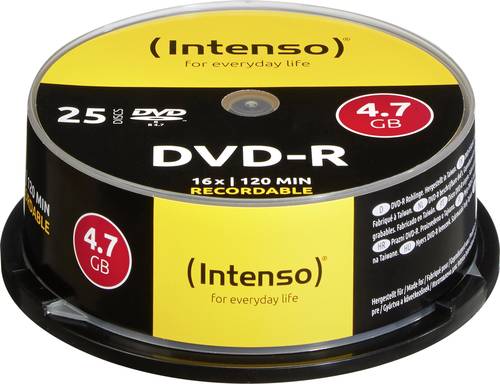 Intenso 4101154 DVD-R Rohling 4.7GB 25 St. Spindel von Intenso