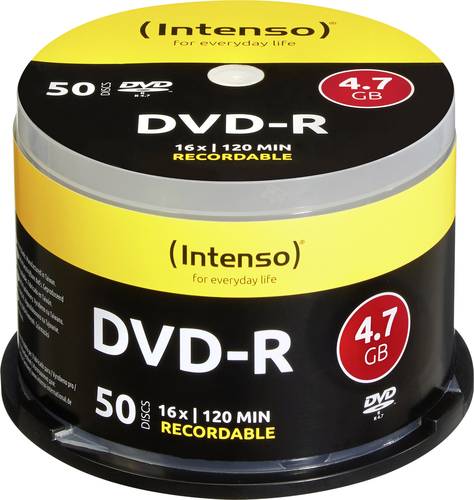 Intenso 4101155 DVD-R Rohling 4.7GB 50 St. Spindel von Intenso